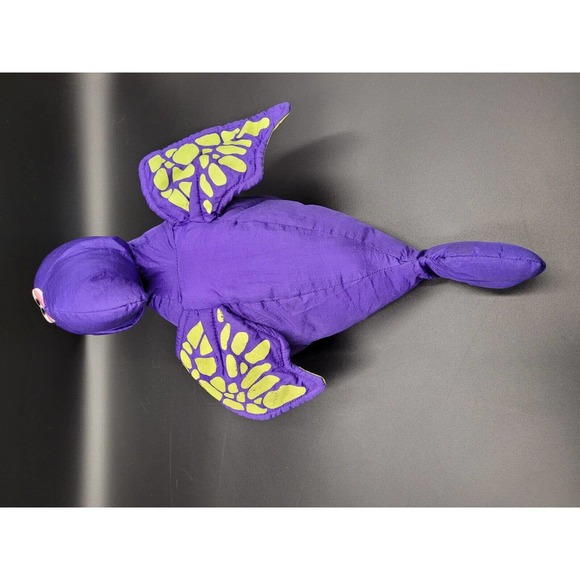 Vintage Fisher Price Pterodactyl Plush Parachute Material Screech Box 1992 - Picture 4 of 8